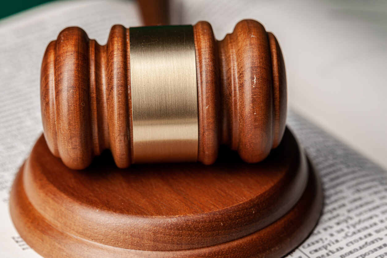 Close up picture of a gavel