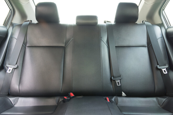 Back passenger seats in modern luxury car