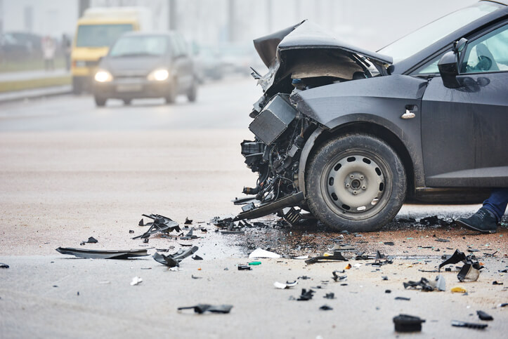 car crash accident on street