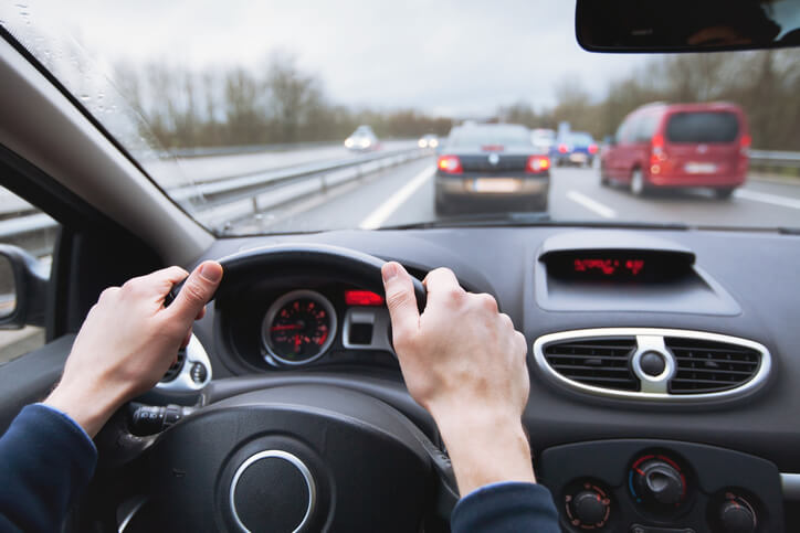 Car driving on the road